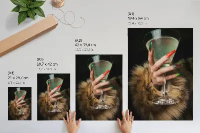 Plakat Roka z barvnimi nohti elegantna dekoracija za dnevno sobo