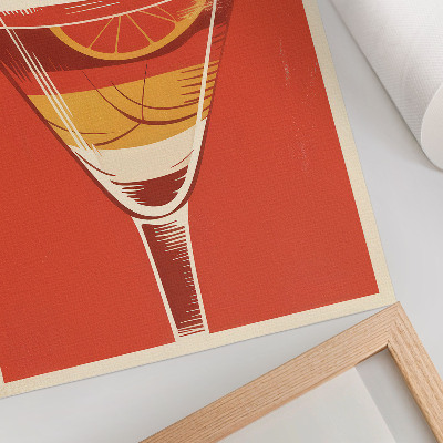 Plakat Retro slog koktajl grafika eleganca nostalgija