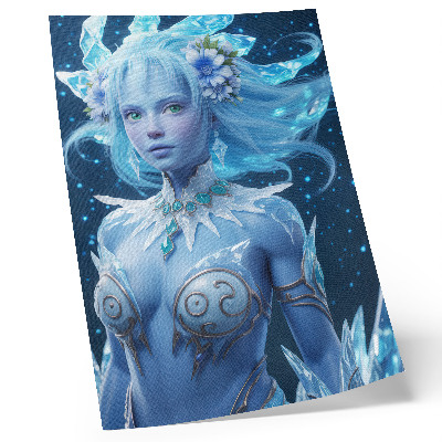 Umetniški tisk na platno Fantastično vzdušje, čarobna figura, ledeni kristali