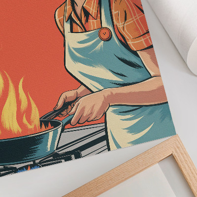 Eleganten plakat za dnevno sobo Pop art slog, pisani poudarki, dinamična kompozicija