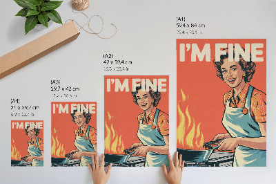 Eleganten plakat za dnevno sobo Pop art slog, pisani poudarki, dinamična kompozicija
