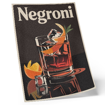 Premium stenski plakat Pijte z ledom in pomarančno lupinico