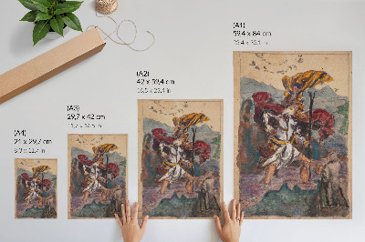 Premium stenski plakat Študija po Dürerju: Sveti Krištof II., Albrecht Dürer