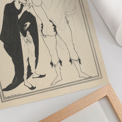 Eleganten plakat za dnevno sobo Heraldova analiza na podlagi Aristofanove Lizistrate, Aubrey Beardsley