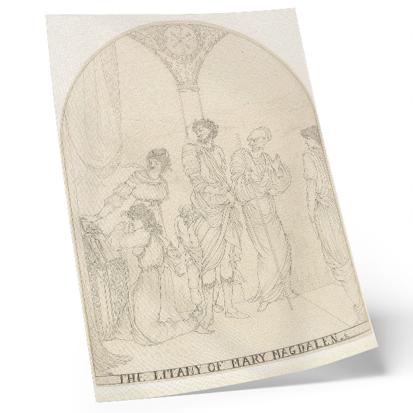 Plakat Litanije Marije Magdalene, avtorica Aubrey Vincent Beardsley