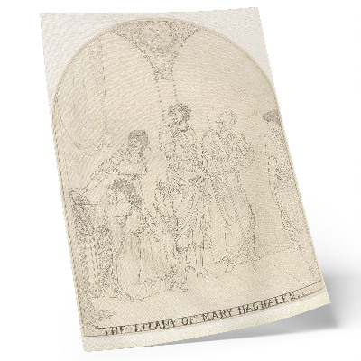 Plakat Litanije Marije Magdalene, avtorica Aubrey Vincent Beardsley