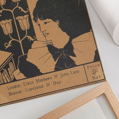 Premium stenski plakat Naslovnica ilustrirane četrtletnice Rumene knjige, drugi zvezek, julij 1894, Aubrey Beardsley