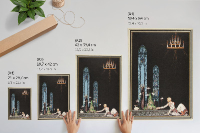 Eleganten plakat za dnevno sobo Ilustracija Kay Nielsen za knjigo 