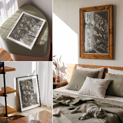 Eleganten plakat za dnevno sobo Dvižni most, plošča VII iz serije Carceri d'Invenzione, Giovanni Battista Piranesi