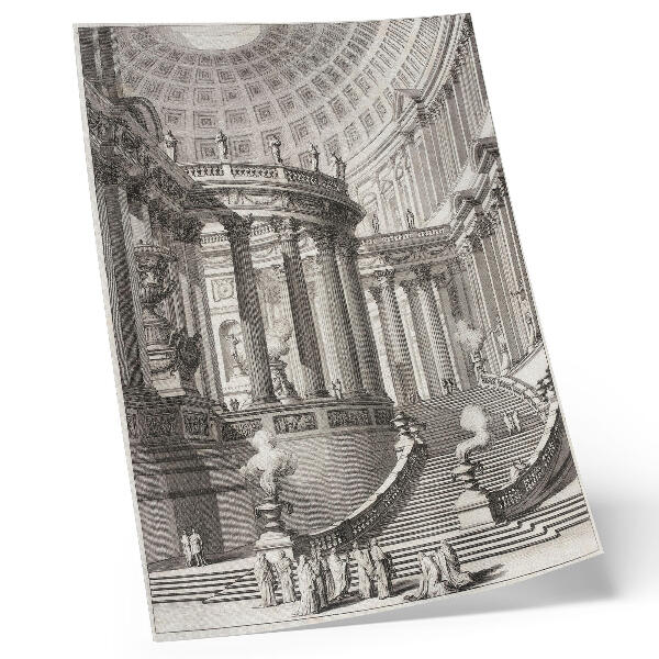 Umetniški tisk na platno Antični tempelj - Giovanni Battista Piranesi