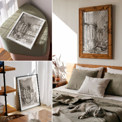 Umetniški tisk na platno Antični tempelj - Giovanni Battista Piranesi
