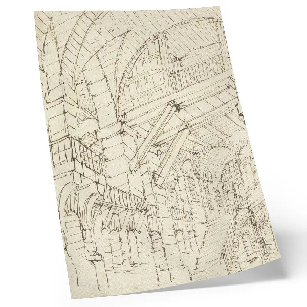 Arhitekturne študije Giovanni Battista Piranesi eleganten plakat za dnevno sobo