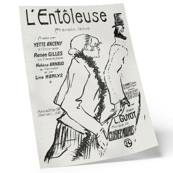 Eleganten plakat za dnevno sobo Ubogi sprehajalec po ulici! (1893), gravura Henrija de Toulouse-Lautreca