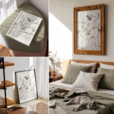 Japonski lesorez Katsushiki Hokusai Sumo rokoborci starinski umetniški plakat za dnevno sobo