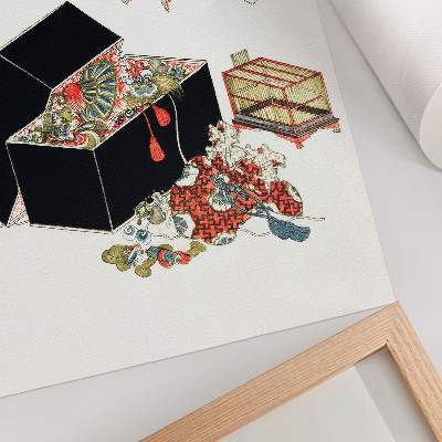 Umetniški tisk na platno Hokusajeva japonska škatla za nakit (1822)