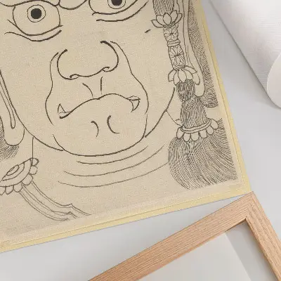Plakat Maska Fudō Myōō šole Katsushika Hokusai elegantna dekoracija za dnevno sobo