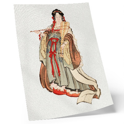 Premium stenski plakat Benten (boginja ljubezni) (18.–19. stoletje), ilustracija Japonke iz kamene dobe, delo Katsushike Hokusaija