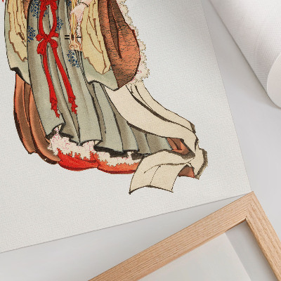 Premium stenski plakat Benten (boginja ljubezni) (18.–19. stoletje), ilustracija Japonke iz kamene dobe, delo Katsushike Hokusaija