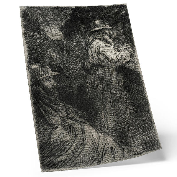 Premium stenski plakat V vojašnici – Théophile Alexandre Steinlen
