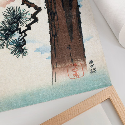 Premium stenski plakat Japonski bor (1842-1843) vintage Ukiyo-e Utagawa Hiroshige