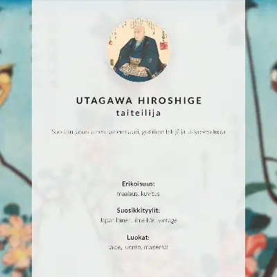 Japonka (1844-1846), vintage lesorez Utagawa Hiroshige eleganten plakat za dnevno sobo