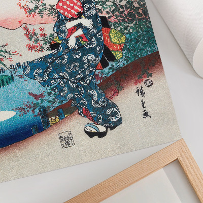 Eleganten plakat za dnevno sobo Japonka (1844-1846), vintage lesorez Utagawa Hiroshige