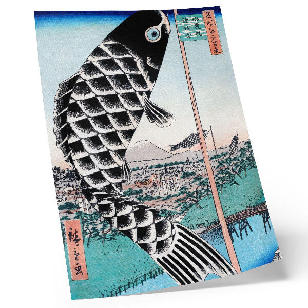 Plakat Utagawa Hiroshige Suidobashi in Surugadai Bridge (1857)
