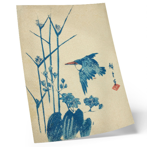 Plakat Kingfisher and monochory Utagawa Hiroshige