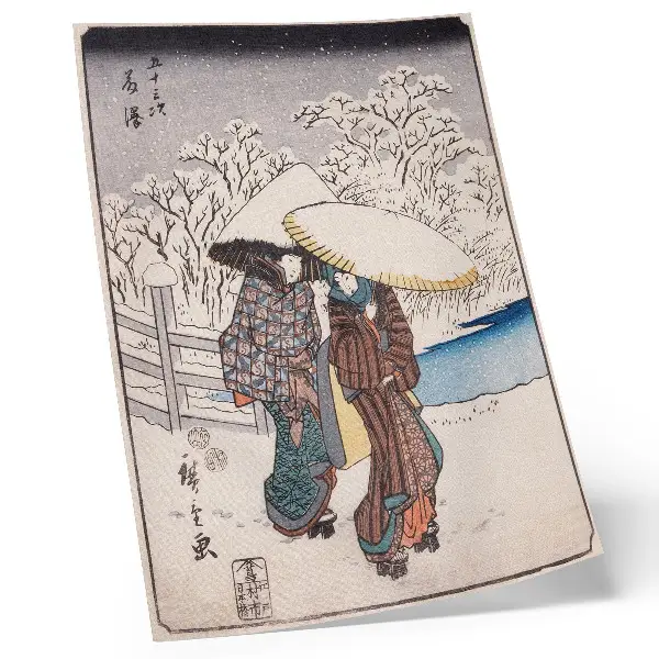 Umetniški tisk na platno slika Fujisawa avtorja Utagawa Hiroshige