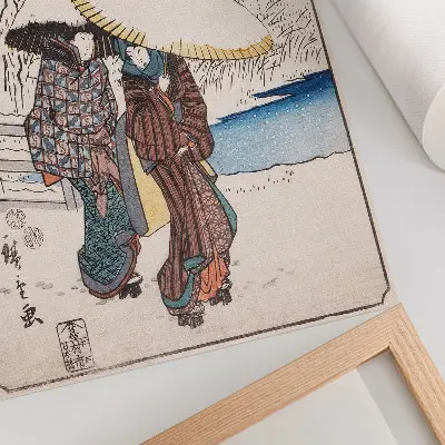 Umetniški tisk na platno slika Fujisawa avtorja Utagawa Hiroshige