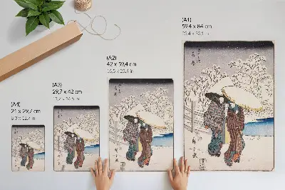 Umetniški tisk na platno slika Fujisawa avtorja Utagawa Hiroshige