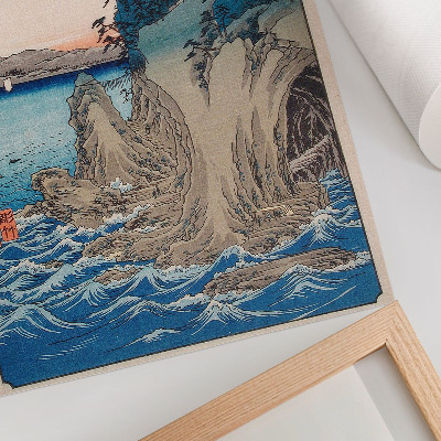 Premium stenski plakat Vhod v jamo na otoku Enoshima v provinci Sagami, št. 15, avtor Utagawa Hiroshige