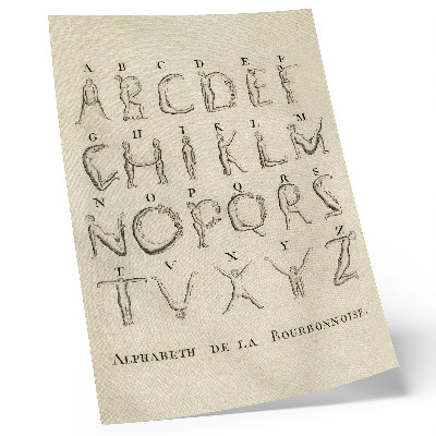 Plakat Gola abeceda; Abeceda de la Bourbonnoise (1790)