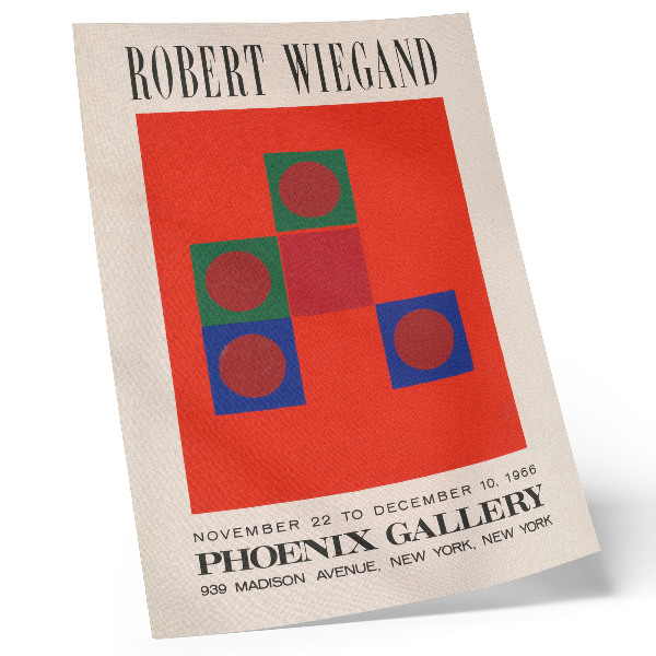 Umetniški tisk na platno Plakat za razstavo Roberta Wieganda (1965)