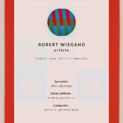 Umetniški tisk na platno Plakat za razstavo Roberta Wieganda (1965)