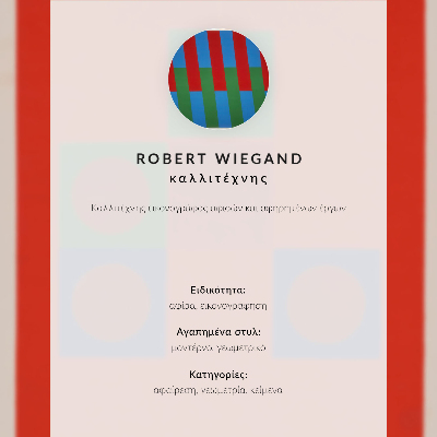 Umetniški tisk na platno Plakat za razstavo Roberta Wieganda (1965)