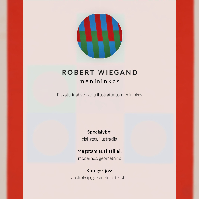 Umetniški tisk na platno Plakat za razstavo Roberta Wieganda (1965)