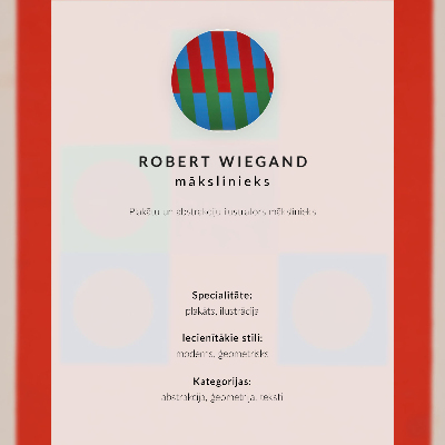 Umetniški tisk na platno Plakat za razstavo Roberta Wieganda (1965)
