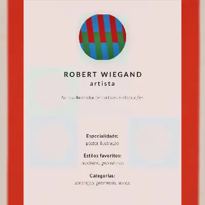 Plakat za razstavo Roberta Wieganda umetniški tisk na platnu iz leta 1965