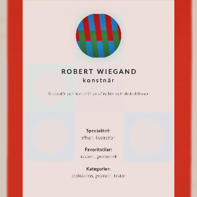 Umetniški tisk na platno Plakat za razstavo Roberta Wieganda (1965)
