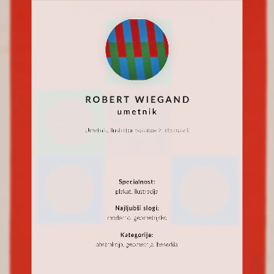 Umetniški tisk na platno Plakat za razstavo Roberta Wieganda (1965)