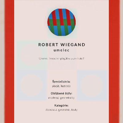 Umetniški tisk na platno Plakat za razstavo Roberta Wieganda (1965)