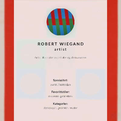 Umetniški tisk na platno Plakat za razstavo Roberta Wieganda (1965)