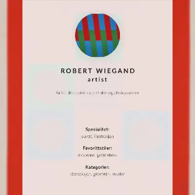 Plakat za razstavo Roberta Wieganda umetniški tisk na platnu iz leta 1965