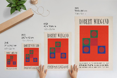 Umetniški tisk na platno Plakat za razstavo Roberta Wieganda (1965)