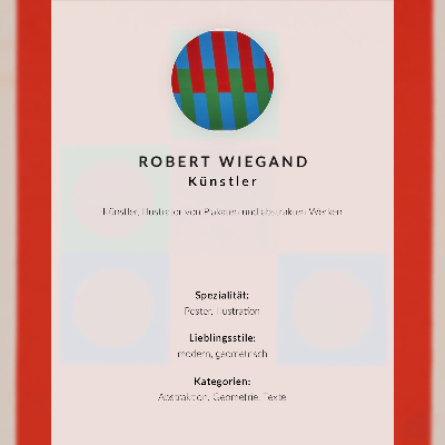 Umetniški tisk na platno Plakat za razstavo Roberta Wieganda (1965)