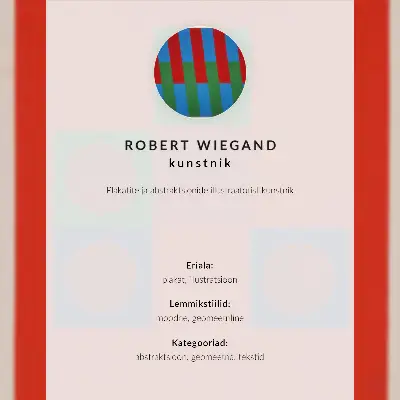 Plakat za razstavo Roberta Wieganda umetniški tisk na platnu iz leta 1965