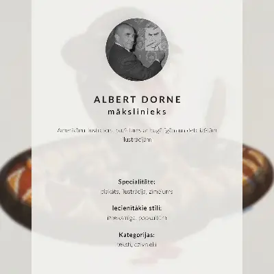 Premium stenski plakat z motivom kače iz leta 1944, delo Alberta Dornea