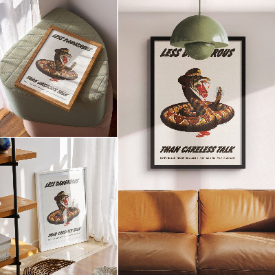 Premium stenski plakat Plakat kače (1944), Albert Dorne