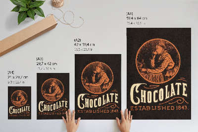 Eleganten plakat za dnevno sobo Webbova čokolada (1843) – kromolitografija